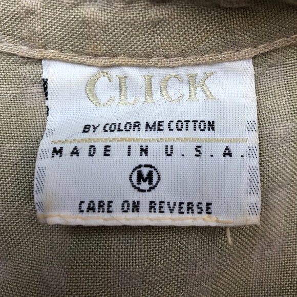 Click By Color Me Cotton Olive Green Button Down Dress Shirt Women’s Size Medium - Picture 4 of 4